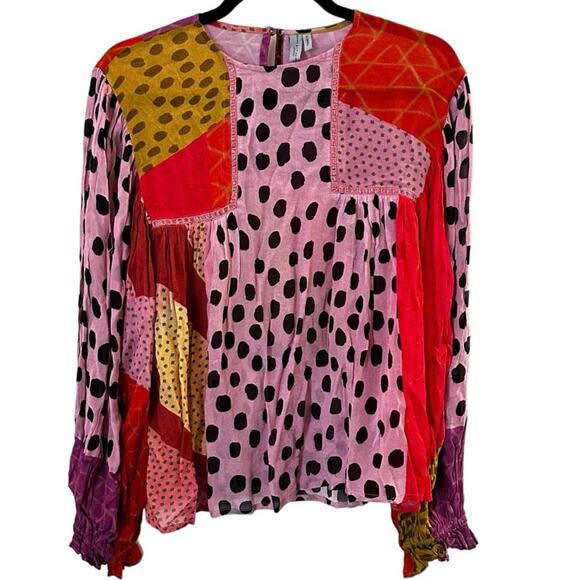 BI^nk London x Anthropologie Miranda Peasant Blouse - Picture 7 of 11